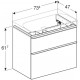 Тумба под раковину Geberit Smyle Square 73x61 500.353.00.1 белый