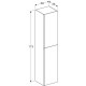 Шкафчик высокий Geberit Acanto 38x173 500.619.01.2