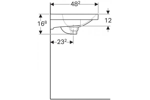 Раковина Geberit Acanto 75x48 500.622.01.2