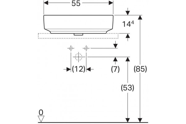 Раковина накладная Geberit VariForm 55x40 500.771.01.2