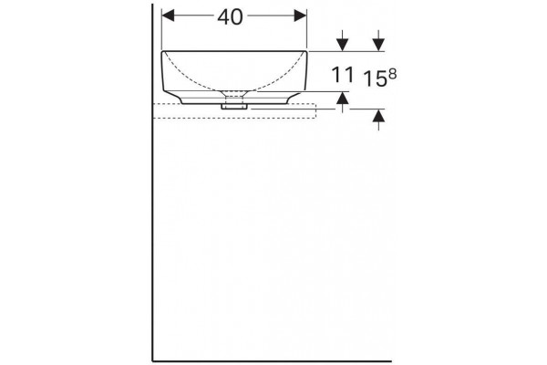 Раковина накладная Geberit VariForm 55x40 500.771.01.2
