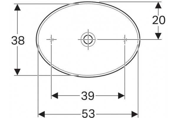 Раковина накладная Geberit VariForm 55x40 500.771.01.2