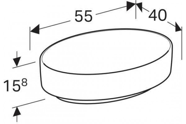 Раковина накладная Geberit VariForm 55x40 500.771.01.2