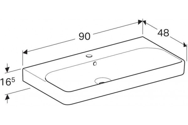 Раковина Geberit Smyle Square 90x48 500.251.01.1