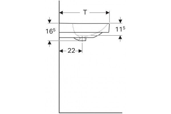 Раковина Geberit Smyle Square 90x48 500.251.01.1