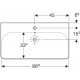 Раковина Geberit Smyle Square 90x48 500.251.01.1