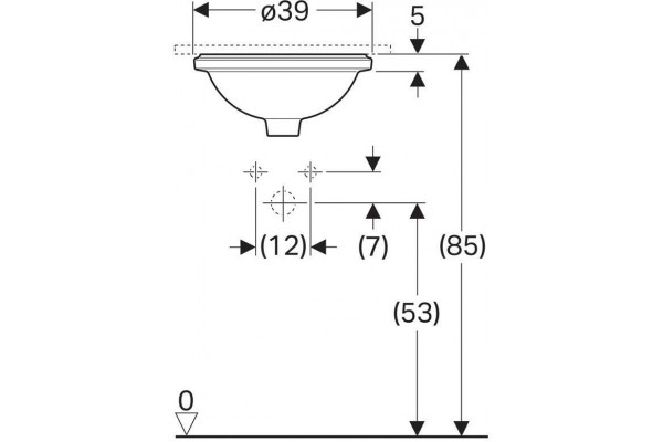 Раковина Geberit VariForm 39 500.746.01.2