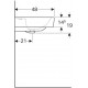 Раковина подвесная Geberit Renova Nr.1 Plan 75x48 122180