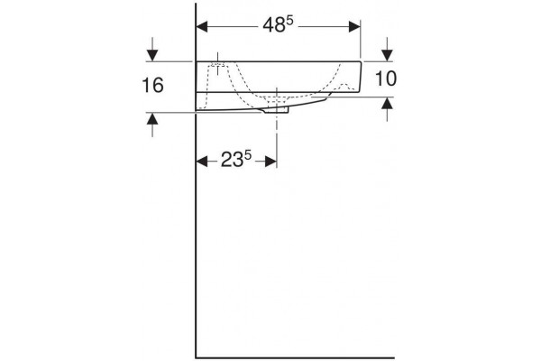 Раковина подвесная Geberit iCon 120x48 124020