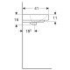 500.256.01.1 Geberit Smyle Раковина 50х41 см, с отв. под смеситель, с отв. перелива
