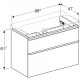 Тумба под раковину Geberit Smyle Square 88x61 500.354.JR.1 пекан