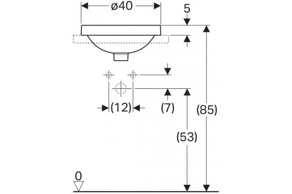 Раковина Geberit VariForm 40 500.702.01.2