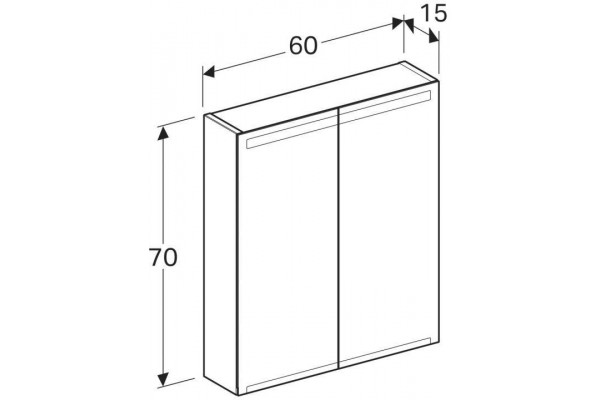 Зеркальный шкаф Geberit Option 60x70 500.582.00.1