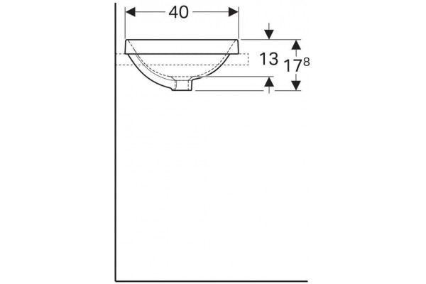 Раковина встраиваемая Geberit VariForm 55x40 500.736.01.2