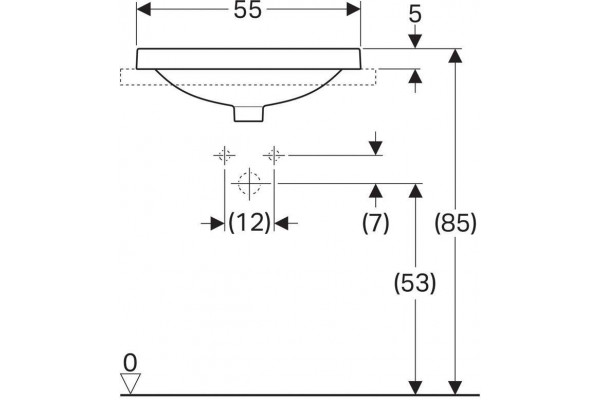 Раковина встраиваемая Geberit VariForm 55x40 500.736.01.2