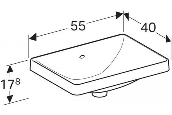 Раковина встраиваемая Geberit VariForm 55x40 500.736.01.2
