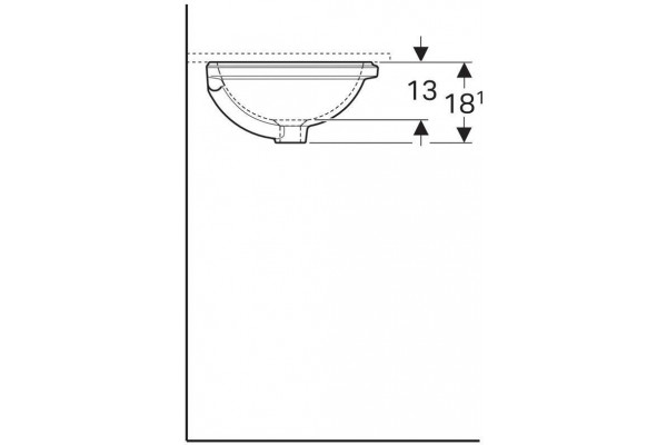 Раковина встраиваемая Geberit VariForm 39x39 500.744.01.2