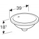 Раковина встраиваемая Geberit VariForm 39x39 500.744.01.2