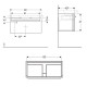 Шкаф под раковину Geberit myDay 88x41 (какао с молоком, глянец) 824101