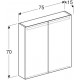 Зеркальный шкаф Geberit Option 75x70 500.205.00.1
