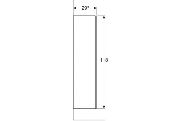 Шкаф-пенал для ванной Geberit Smyle Square 36x118 500.361.JR.1 пекан