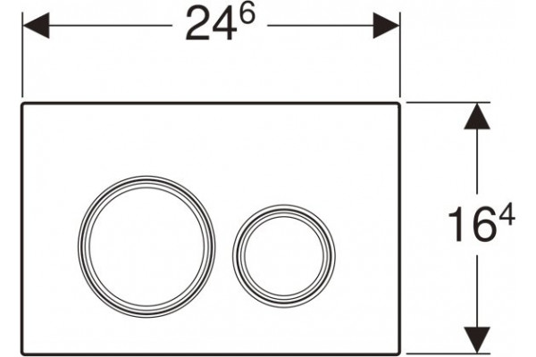 Смывная клавиша GEBERIT Sigma 21 115.884.SJ.1 (стекло черное, глянцевый хром)