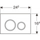 Смывная клавиша GEBERIT Sigma 21 115.884.SJ.1 (стекло черное, глянцевый хром)
