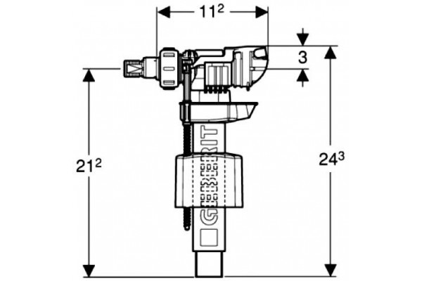 Впускной клапан Geberit ImpulsBasic380 1/2