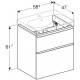 Тумба под раковину Geberit Smyle Square 58x61 500.352.00.1 белый