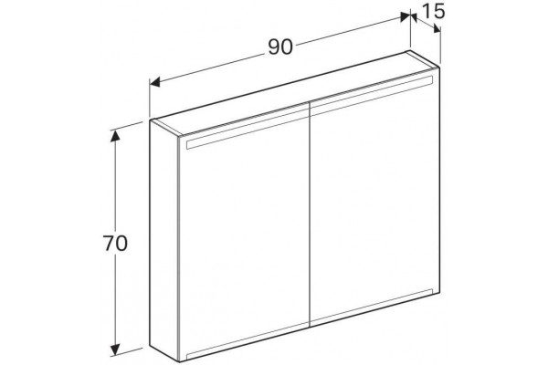 Зеркальный шкаф Geberit Option 90x70 500.583.00.1