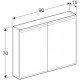 Зеркальный шкаф Geberit Option 90x70 500.583.00.1