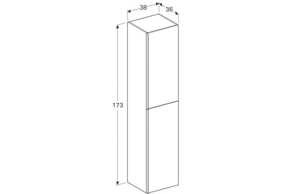 Шкафчик высокий Geberit Acanto 38x173 500.619.JL.2