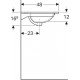 Встраиваемая раковина Geberit Acanto Slim 60x48 500.640.01.2