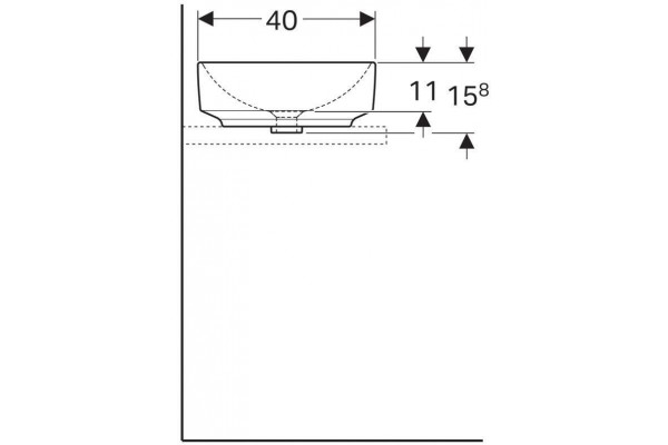 Раковина накладная Geberit VariForm 55x40 500.774.01.2
