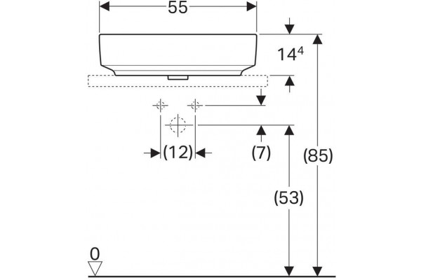 Раковина накладная Geberit VariForm 55x40 500.774.01.2
