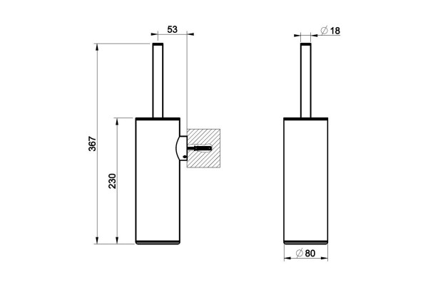 Ёршик для унитаза подвесной Gessi Emporio 38957-299