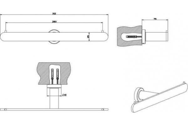 Двойной держатель туалетной бумаги Gessi Accessories 38915-031