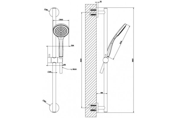 Душевой гарнитур Gessi Shower 47304-149