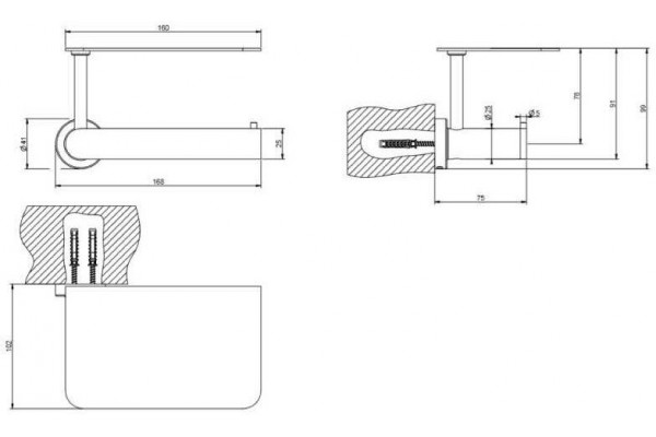 Держатель туалетной бумаги Gessi Accessories 38855-031