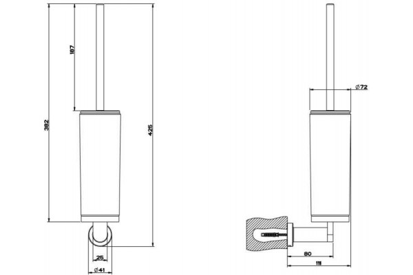 Ёршик для унитаза Gessi Accessories 38821-031