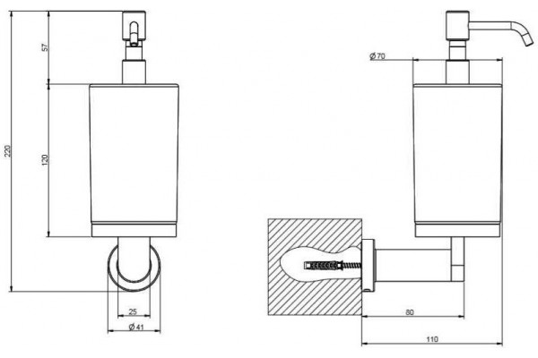 Дозатор жидкого мыла Gessi Accessories 38815-031