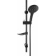 Душевой гарнитур GPD DST57-S черный матовый штанга 66.5 см, шланг металлический 150 см