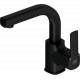 Смеситель для раковины GPD Pedra MTL160-S черный матовый однорычажный, длина излива 14.85 см