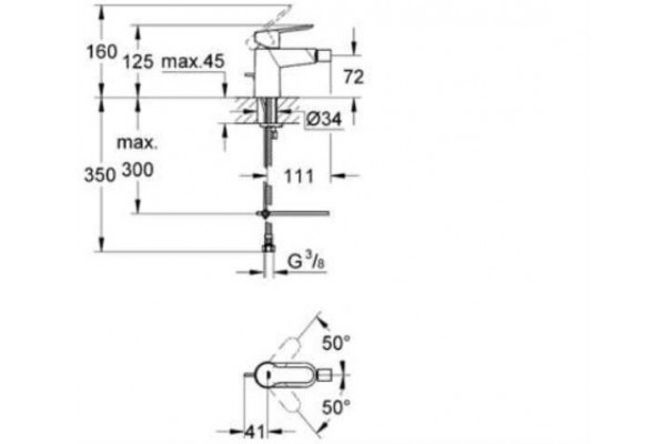 Смеситель для биде Grohe BauEdge 23332000