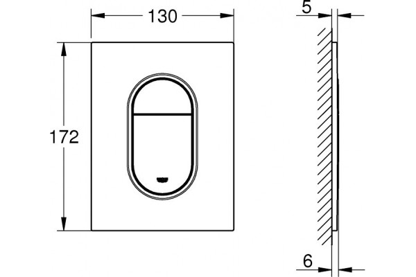 Кнопка смыва Grohe Arena Cosmopolitan 37624000 хром