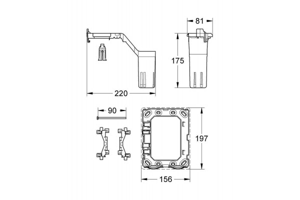 38796000 Fresh Комплект установки для систем инсталляции GROHE Rapid SL