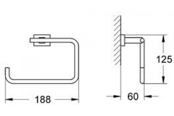 Полотенцедержатель Grohe Essentials Cube 40510001