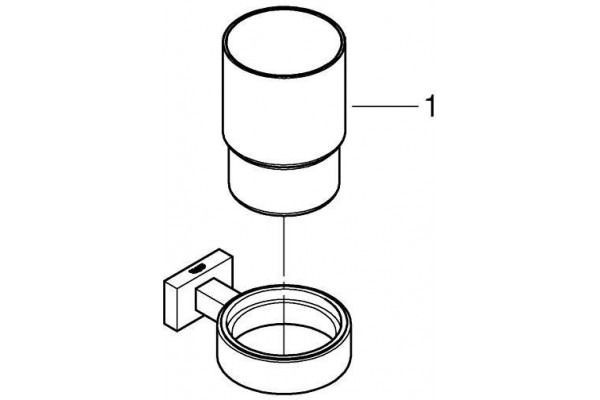 Стакан с держателем Grohe Essentials Cube 40755001
