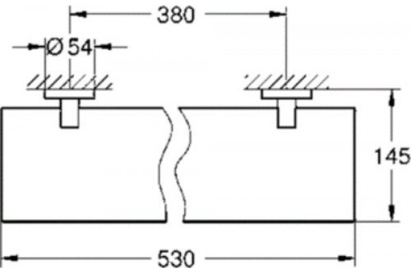 Полочка стеклянная 600 мм Grohe Essentials 40799001