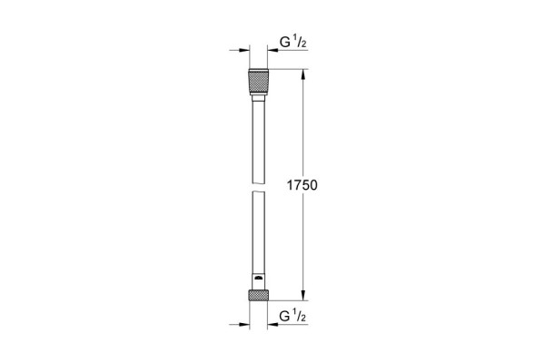 27506001 VitalioFlex Silver Душевой шланг 1750 мм, TwistStop, AntiFold защита от залома, max давление до 5 бар, хром